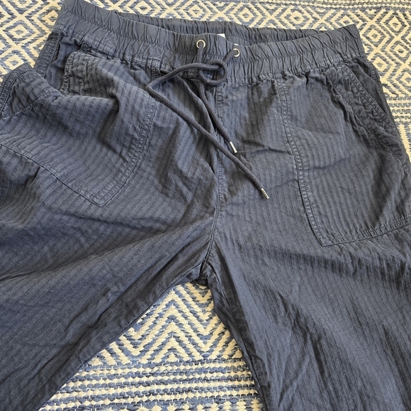 James Perse Easy Fit Self Stripe Pant Jungle Pigment size 3 Large In Navy Color - Picture 6 of 13